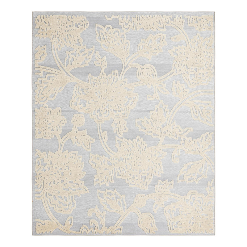 Floral Indoor / Outdoor Rug, Rectangle 7'10" x 10'