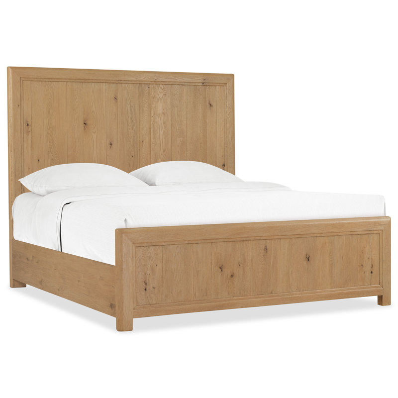 Driftwood Panel Bed, California King, Light/Medium Brown
