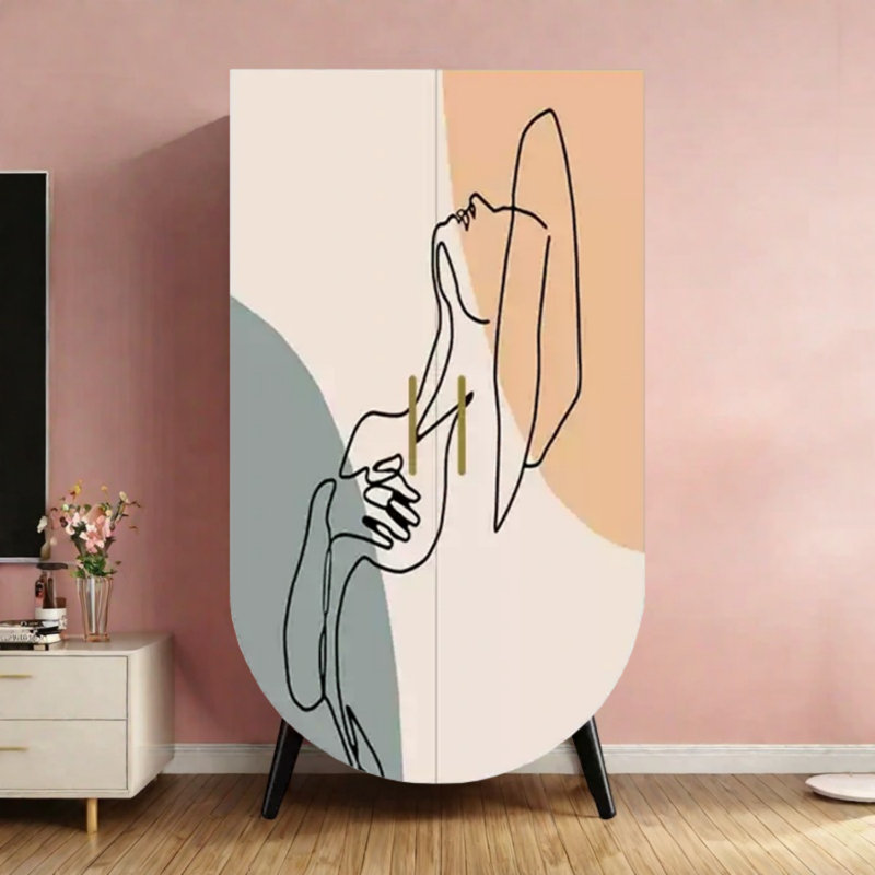 Armoire moderne à double porte minimaliste