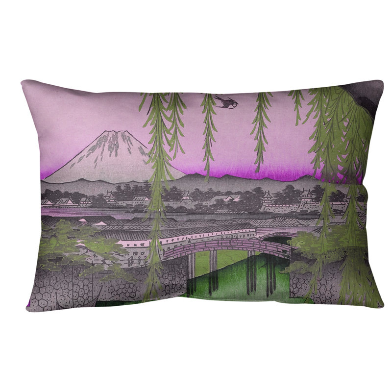 Coussin lombaire bridge yatsumi, Duvet synthétique, 20 po x 14 po, Rose