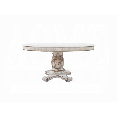Table de salle à manger ronde avec base piédestal Moksh