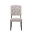 Ensemble de 2 chaises d'appoint en lin beige et chêne gris patiné Bernard-248822599