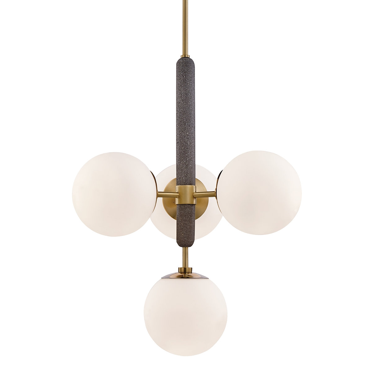 Harley 4-Light Chandelier, Aged Brass