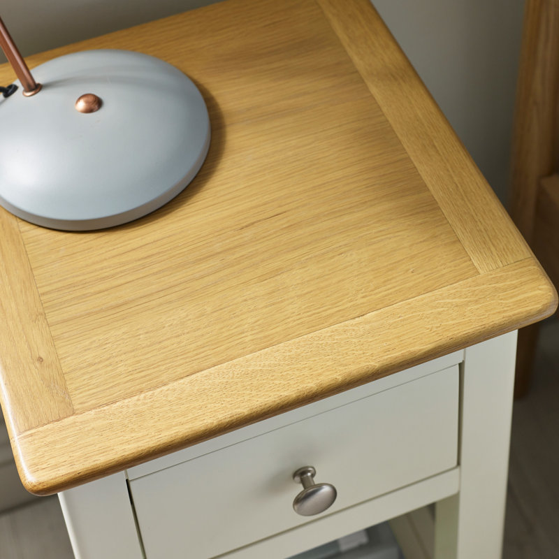 Amrico 34cm W Bedside Table, White