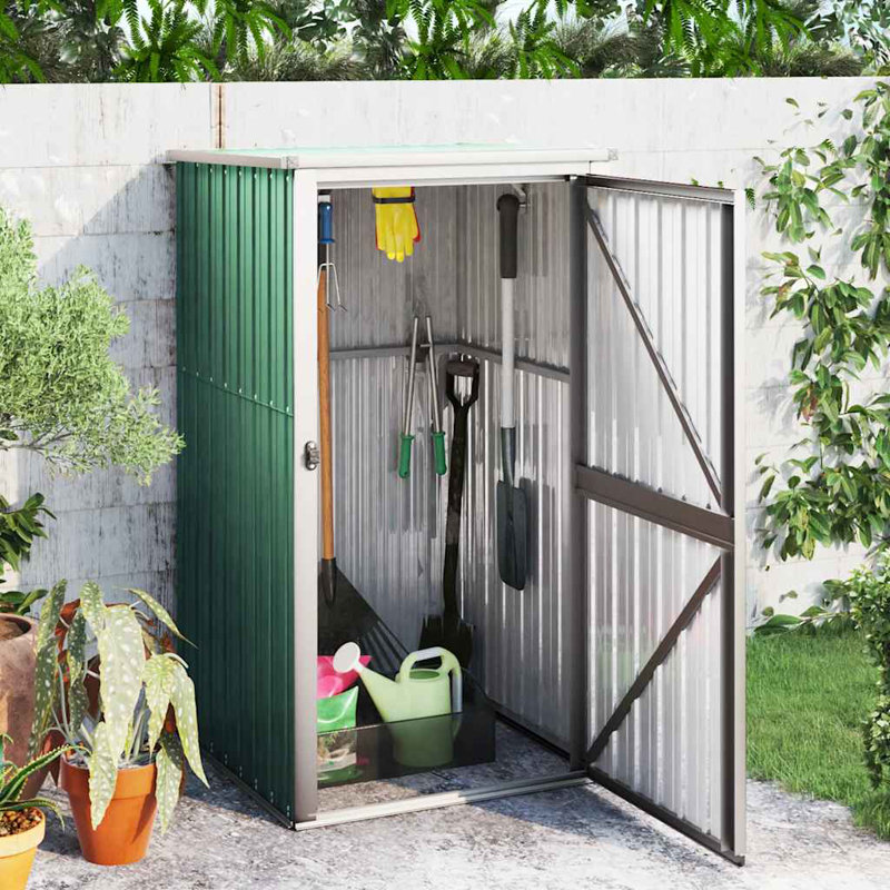 Remise de rangement traditionnelle en acier l 2,88 pi. X P 2,92 pi., Vert