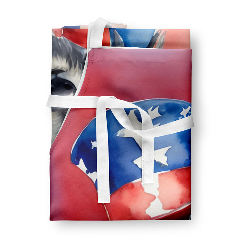 Patriotic American Apron, Scottish Deerhound
