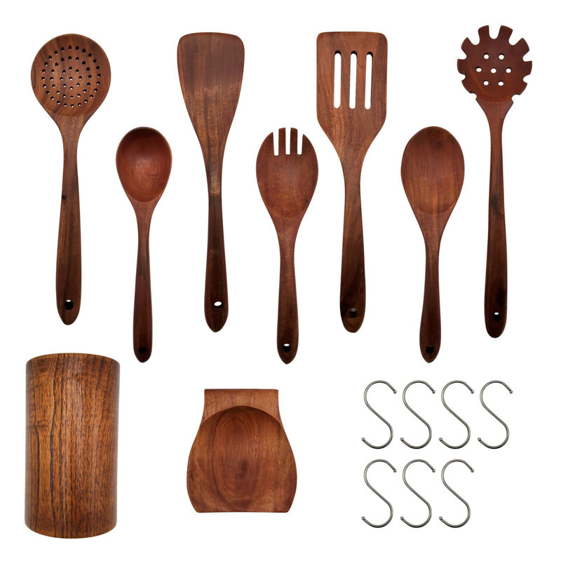 Elyon Tableware 16 Teak Wood Utensil Set