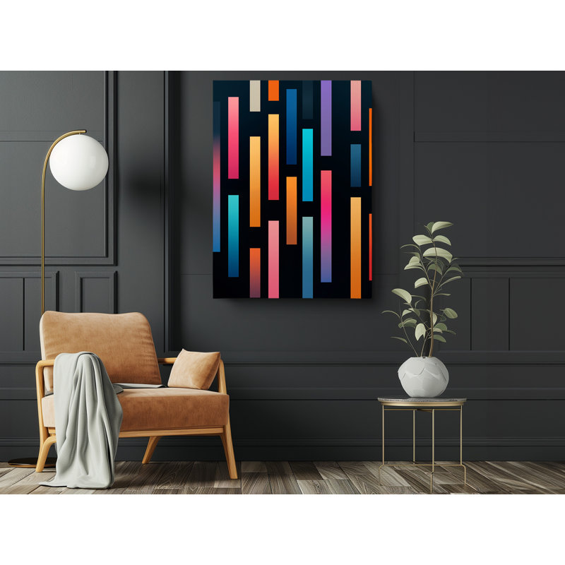 Reproduction de peinture de formes géométriques abstraites colorées, art mural moderne pour la maison et le bureau, reproduction de peinture