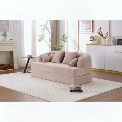 Canapé-lit 70 po 2 en 1 pliable avec 4 coussins 70 po