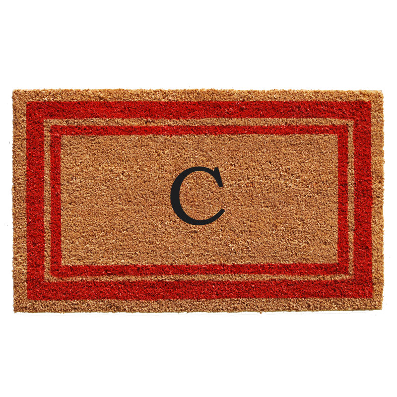 Tapis d'entrée antidérapant Stortz, Rouge / Brun, C, Rectangle 2 pi x 3 pi