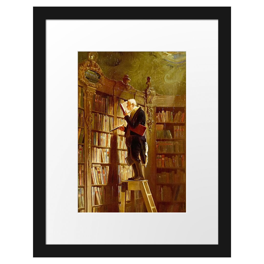 Gerahmter Kunstdruck The Bookworm von Carl Spitzweg