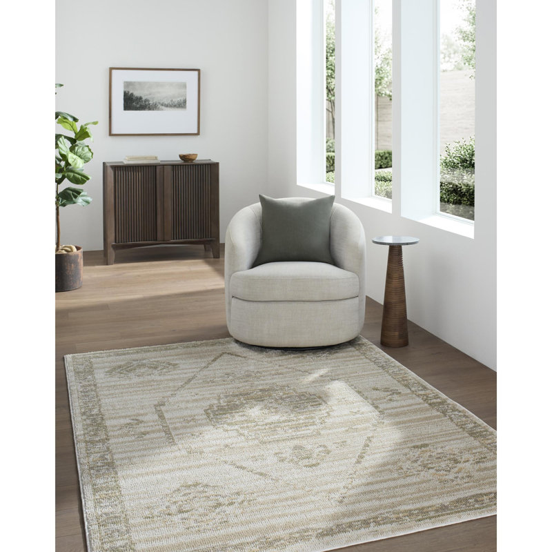 Vlora Machine Woven Rug, Rectangle 5'3" x 7'