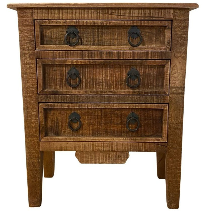 Commode 3 tiroirs en bois massif l 27,9 po Criddle