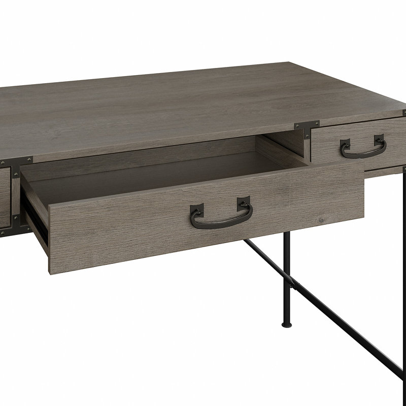 Ensemble de bureau rectangulaire 2 pièces Conway, Gris patiné