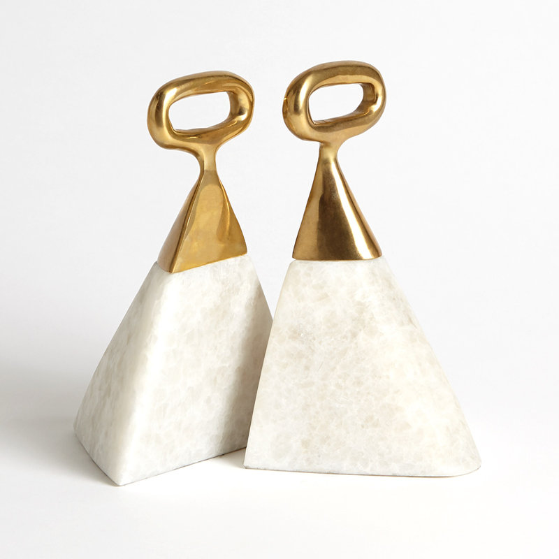 Equestrian Marble Book Ends