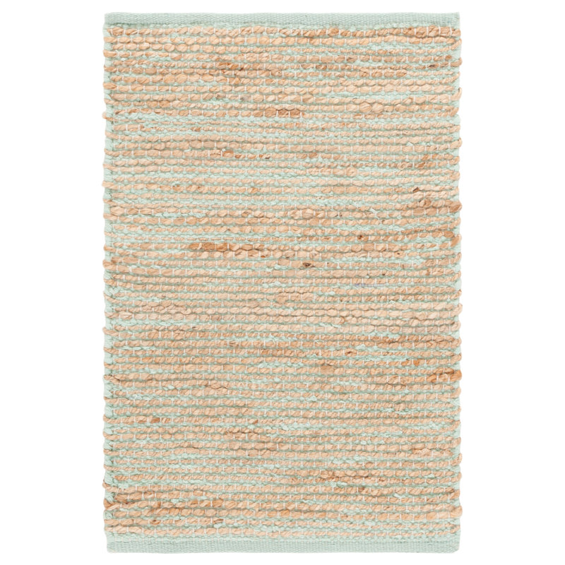 Cape Cod 236 Hand Woven Jute; Cotton No Pattern Rug, Rectangle 5' x 8'