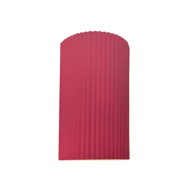 Applique murale en céramique Beda, H 12,5 po x l 7,75 po x P 4 po, Cerise