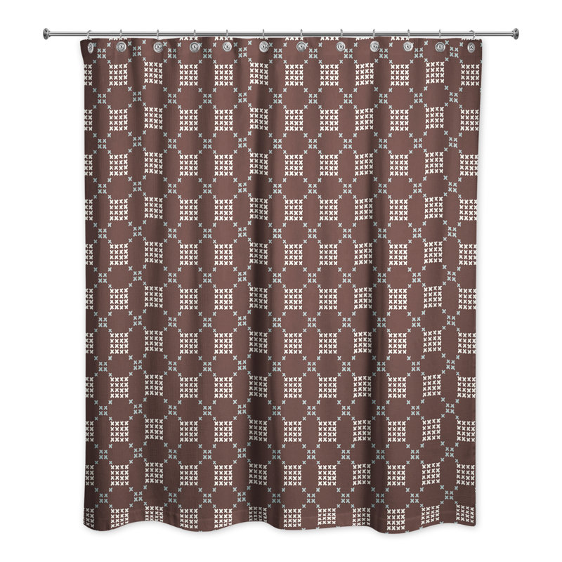 Rideau de douche à imprimé simple Anakin, Brun