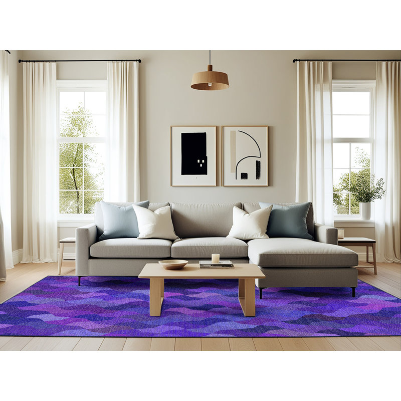 Geometric Indoor Rug, Rectangle 6' x 9'