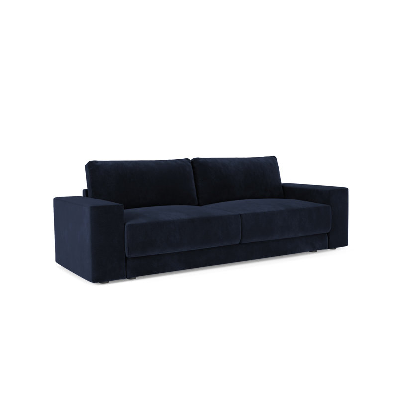 Donatella 4 Seater Velvet Sofa Bed, Blue