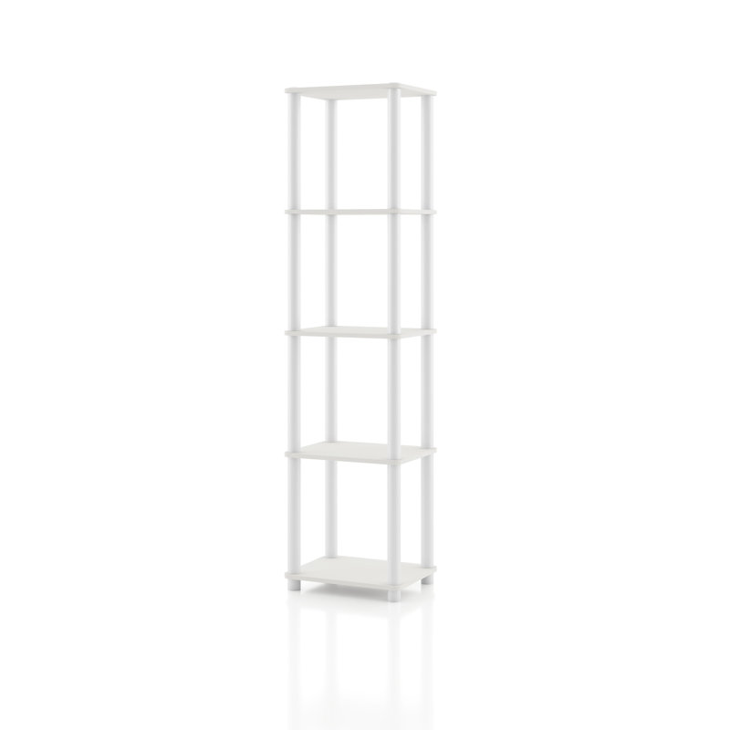 Étagère de rangement étroite Terzenbach, (5 tablettes) H 58,22 po x l 14,86 po x P 11,81 po, Blanc