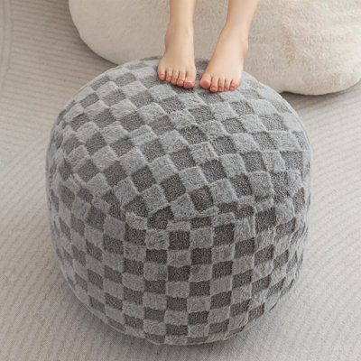 Round Stuffed Pouf Ottoman