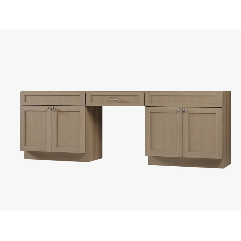 Base de meuble-lavabo double 102 po seulement, Chêne naturel