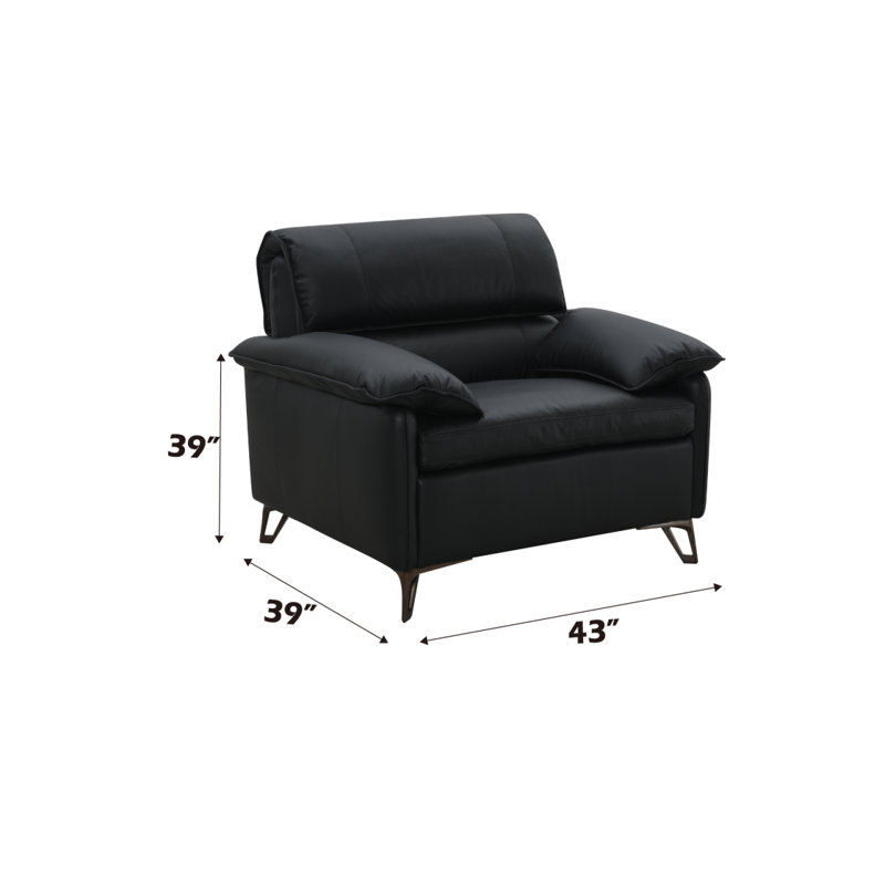 Chaise en cuir Eilene