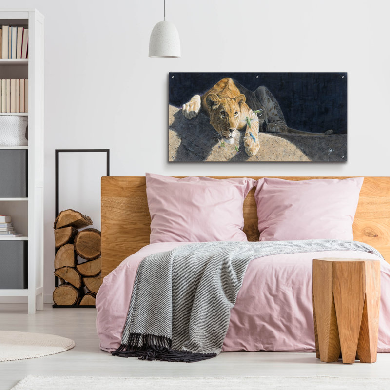 Art mural en verre «Chance Encounter» par Durwood Coffey, H 24 po x l 48 po