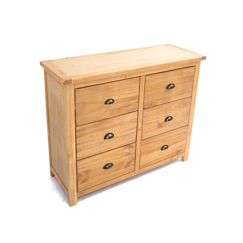 Sarkar 110cm W 6 - Drawer Chest of Drawers