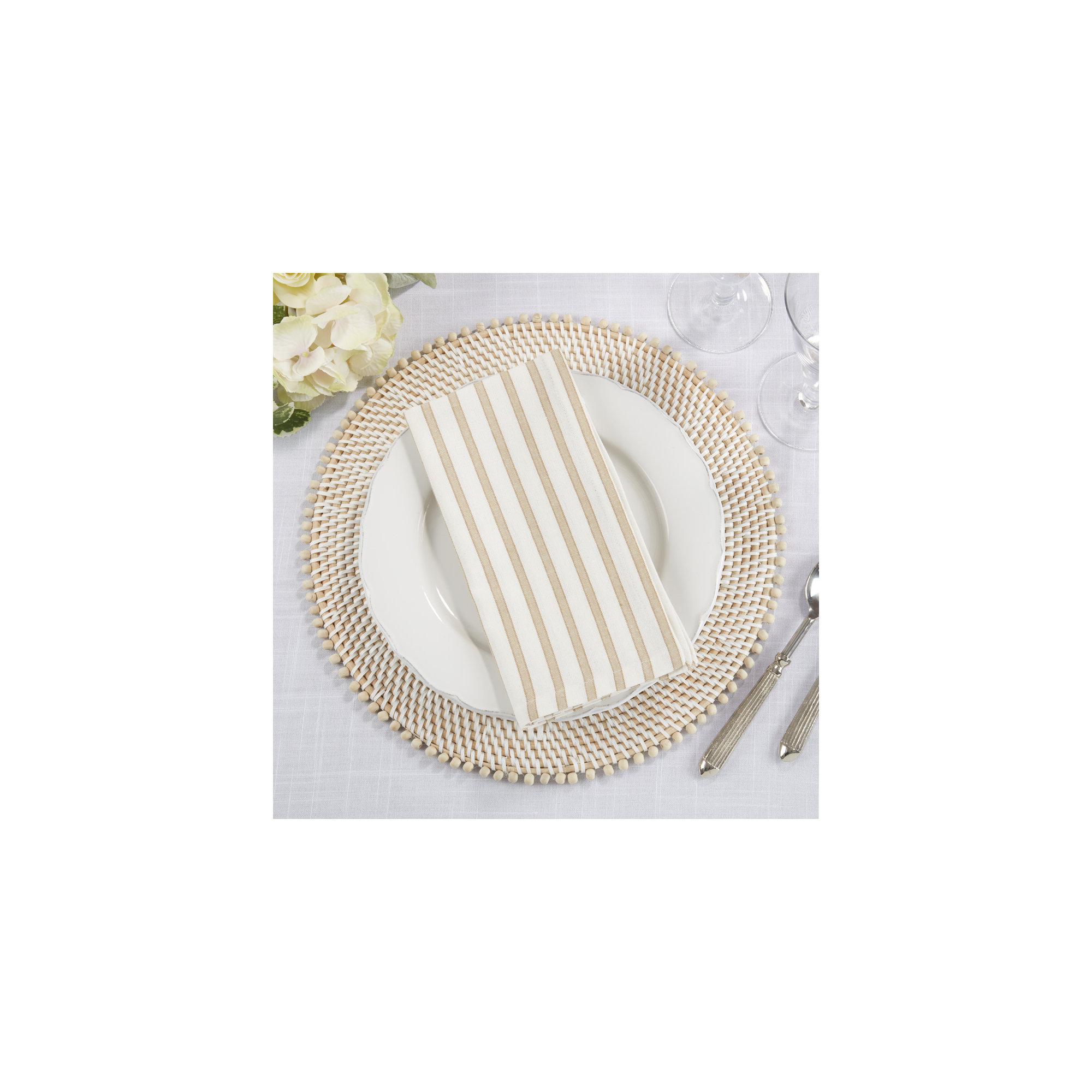 Enora 20" Table Cotton Napkin, Yellow