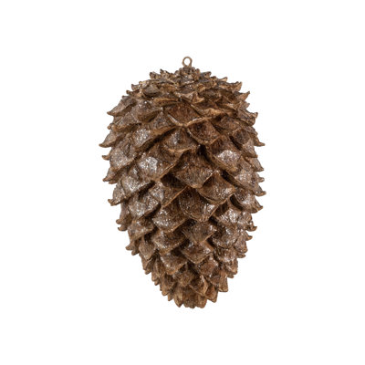 Artisan Pinecone Resin Figurine with Glitter