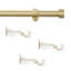 Tringle à rideau simple réglable 1 po avec embout de style contemporain Victorine-111826941-111826943