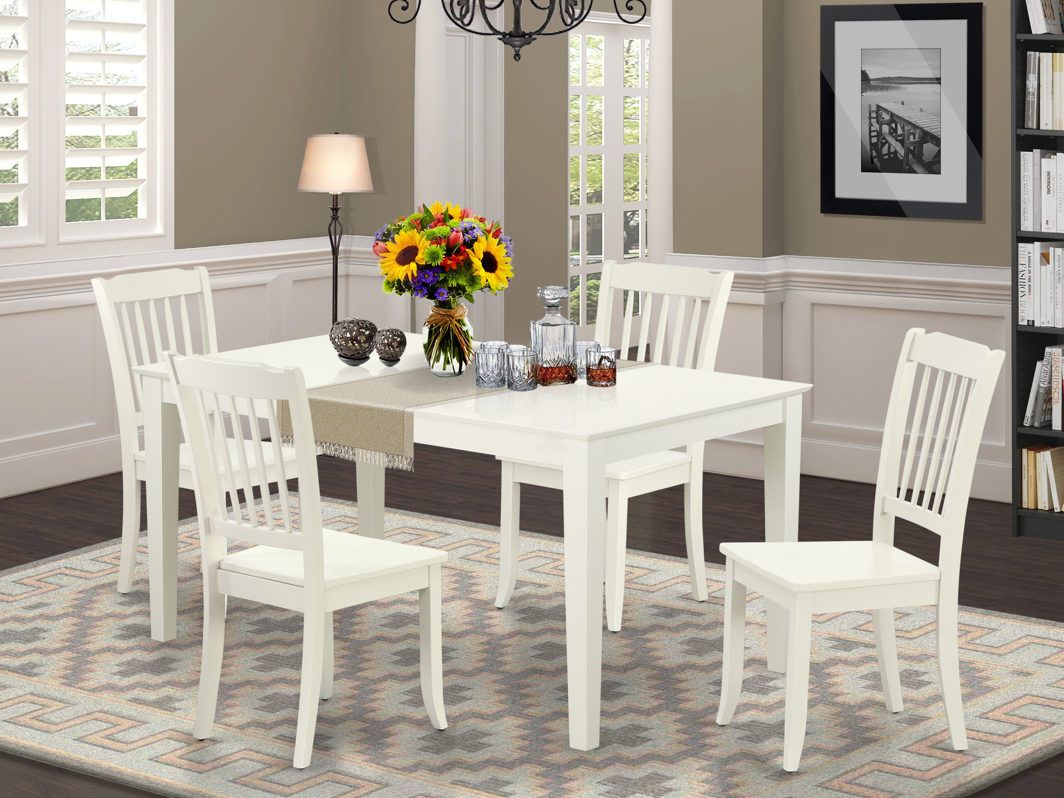 August Grove Laforest 5 - Piece Solid Wood Dining Set - Wayfair Canada
