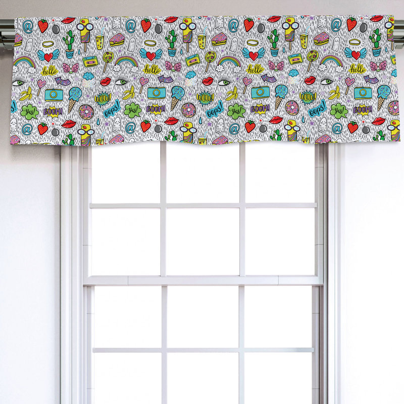 Sateen Ruffled Window Valance