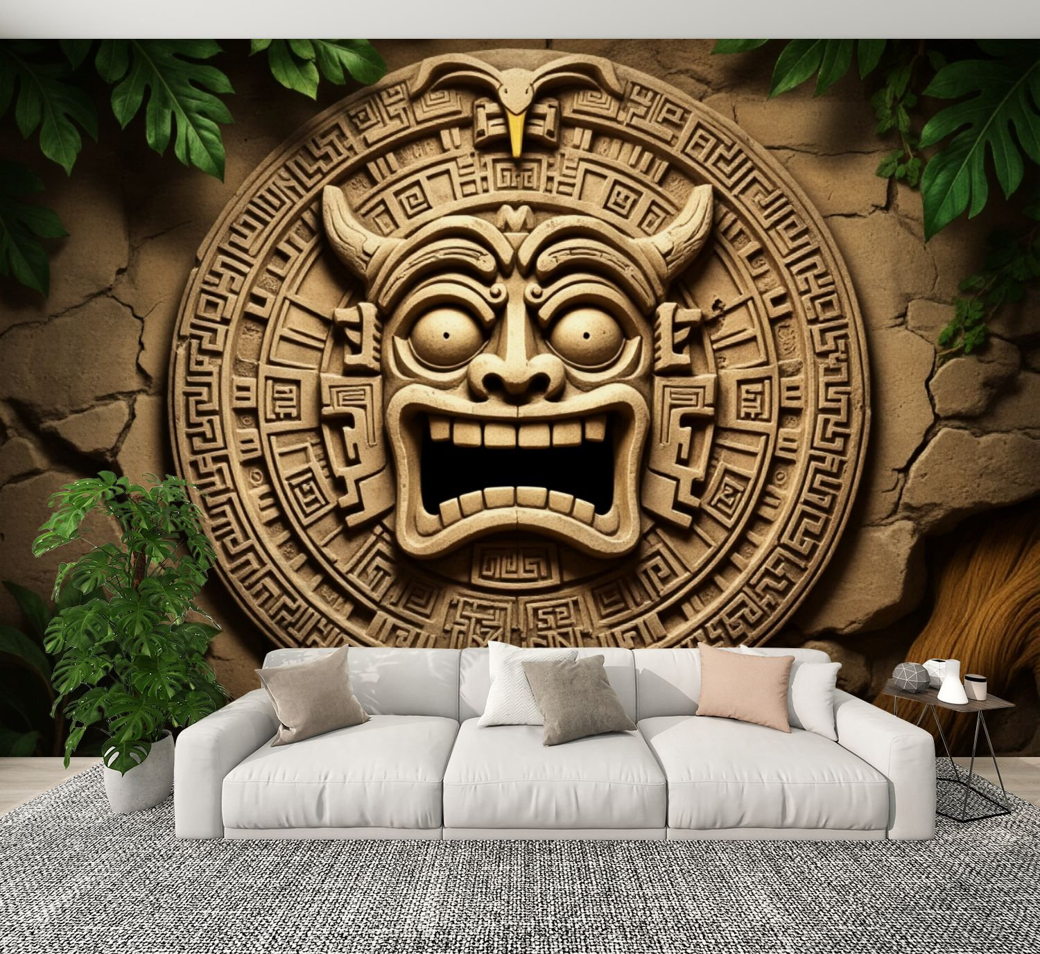 Red Barrel Studio® Vintage Peel and Stick Wallpaper Ancient Aztec Style ...