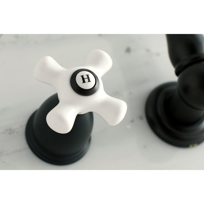 Kingston Brass Heritage Two-Handle 3-Hole Wall Mount Roman Tub Faucet, Oil Rubbed Bronze