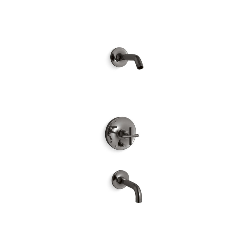 Purist Shower Faucet, Cross, Vibrant Titanium