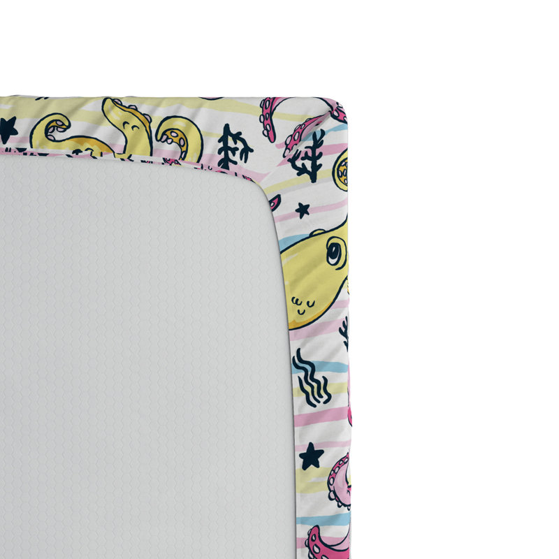 Octopus Microfiber Fitted Sheet, Twin Fitted Sheet