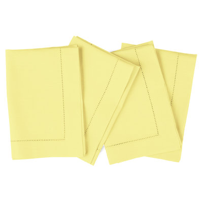 Cotton Linen Hemstitch Dinner Napkins