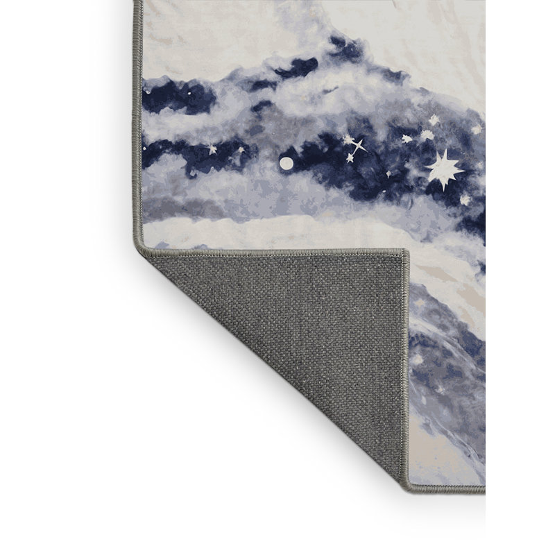 Tapis gris soyeux et moelleux, Rectangle 5 pi x 7 pi