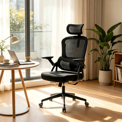 Fauteuil de bureau ergonomique avec support lombaire et accoudoirs relevables Omir