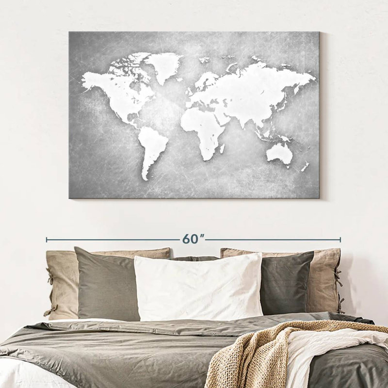 Carte du monde Aliaz, H 34 po x l 51 po