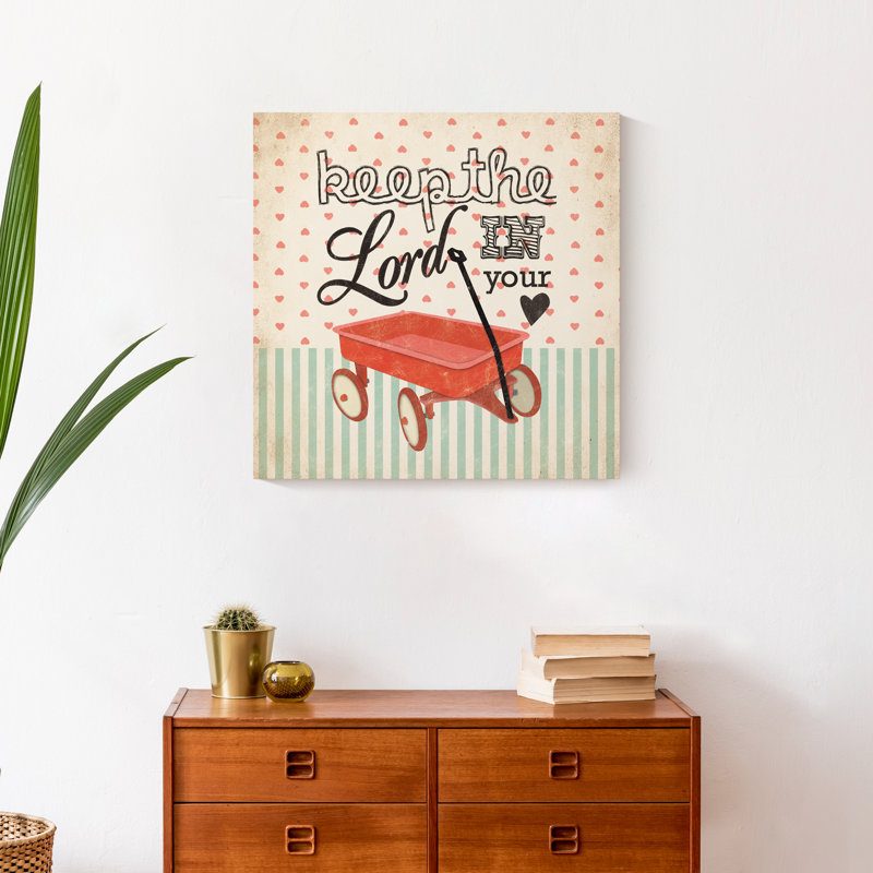Keep The Lord In Your Heart Print On Canvas; 23BA39BB781942BEB37B9DC4D1F0781C Square, 20" H x 20" W x 1.25" D