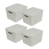 GLAD Storage Bin with Lid, Pack of 4
