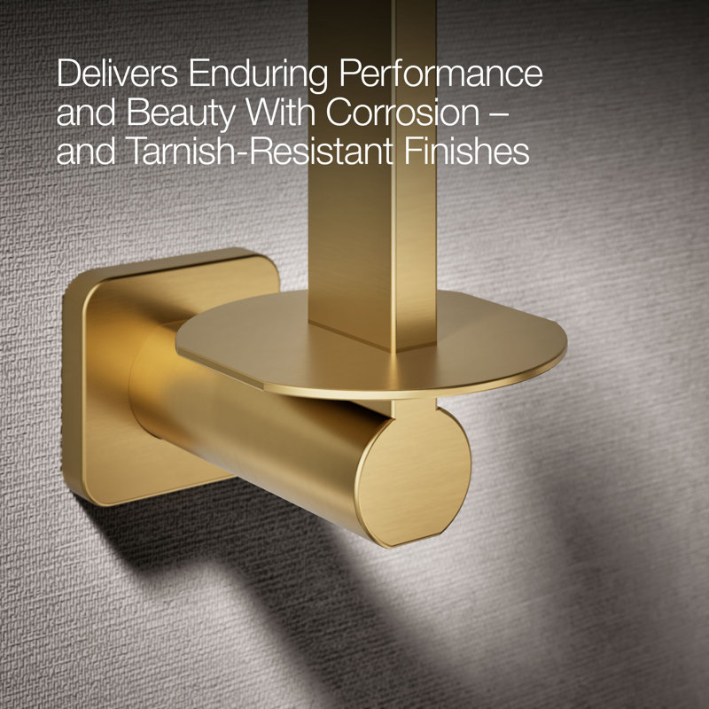 Parallel Vertical Toilet Paper Holder, Brushed Gold