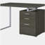 Bureau réversible à 3 tiroirs gris patiné-421116909
