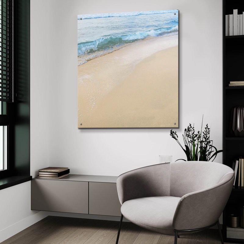  «Beach 6» par Erin Clark, art mural en verre acrylique, 36 po x 36 po, H 36 po x l 36 po x P 0,2 po
