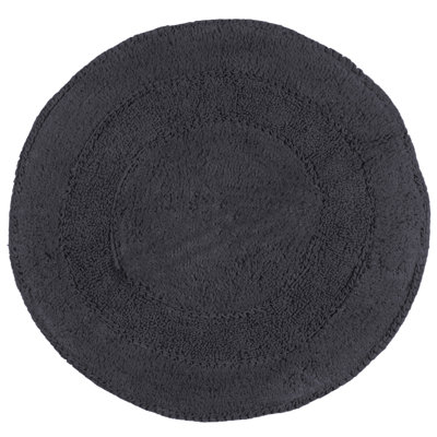 Gadbois Double Ruffle Cotton Round Bath Rug