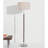 Carter 65 in. Mid-Century Modern LED Energy Efficient Floor Lamp with Fabric Drum Shade